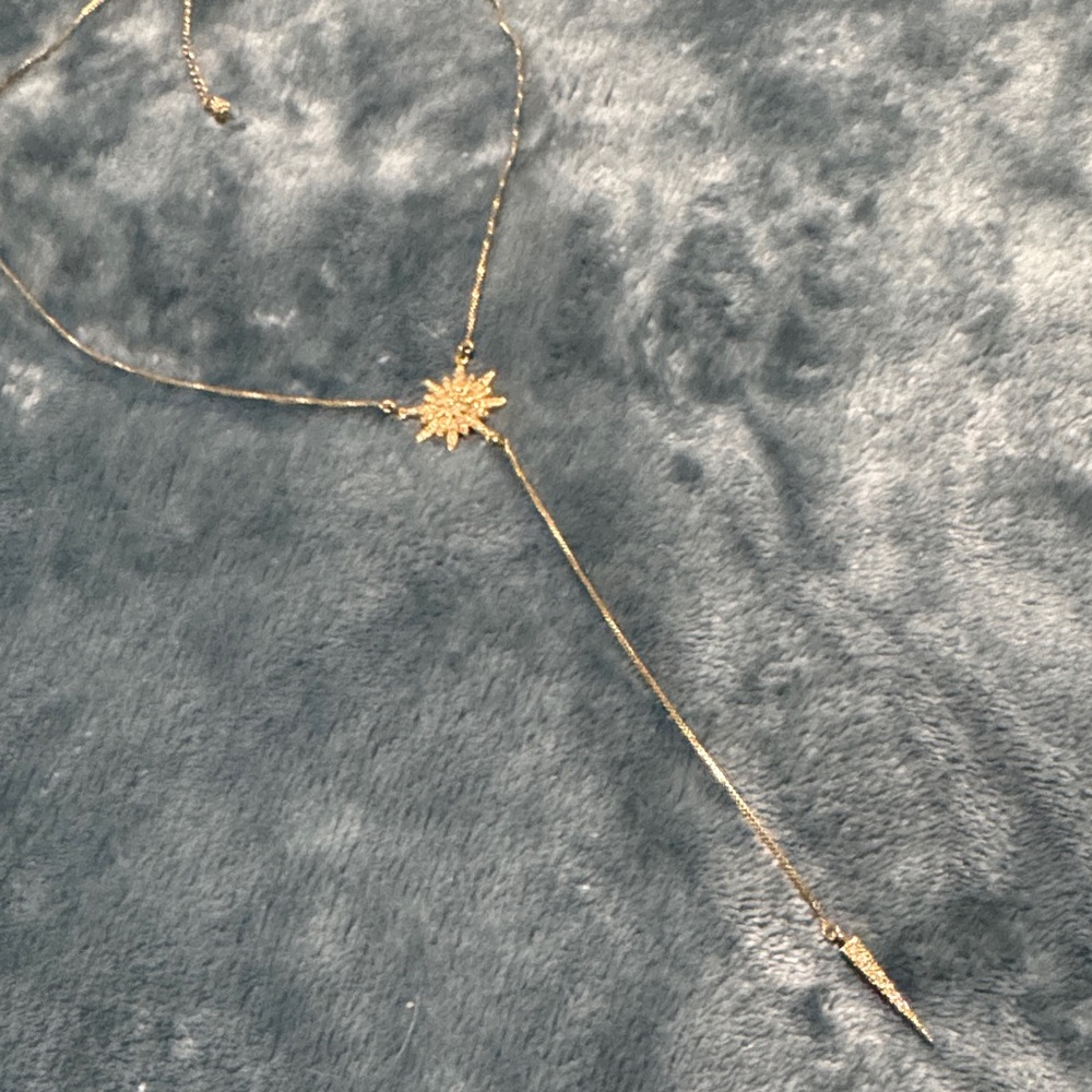 Gold Starburst Pendant Necklace